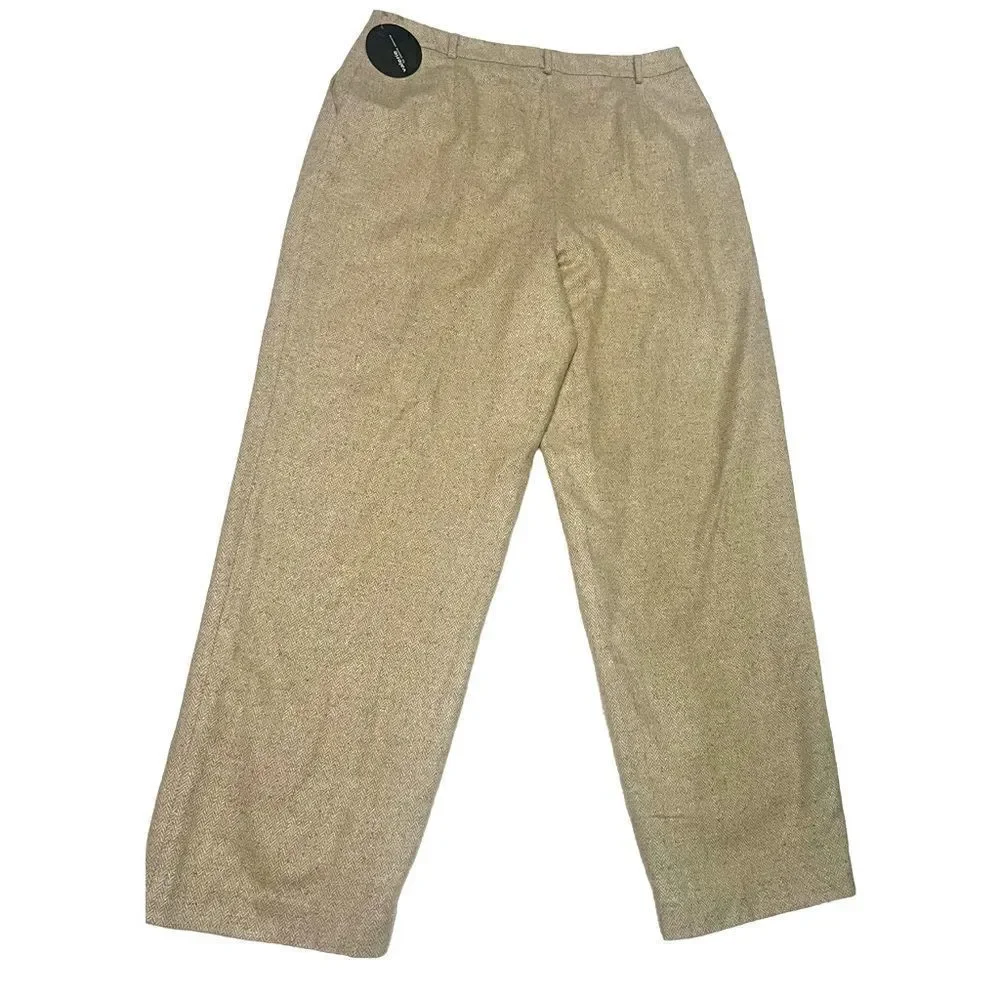 NEW Valerie By Valerie Stevens Vintage Tweed Essentials Wool Blend Fall Pants 14